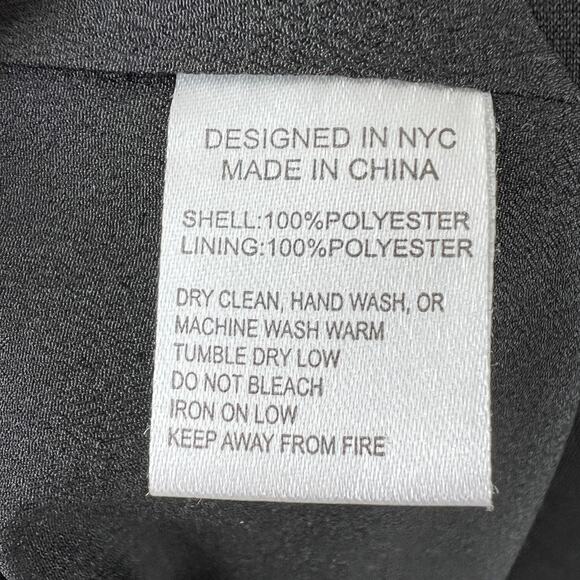 YUMI KIM It Takes Two Top Only Black Long Sheer Sleeves Cropped Tie Front Size M - Picture 7 of 8